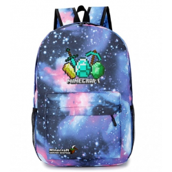 Minecraft Diamonds Logo Rucksack Backpack Schoolbag - Galaxy