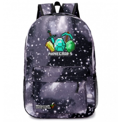 Minecraft Diamonds Logo Rucksack Backpack Schoolbag - Galaxy