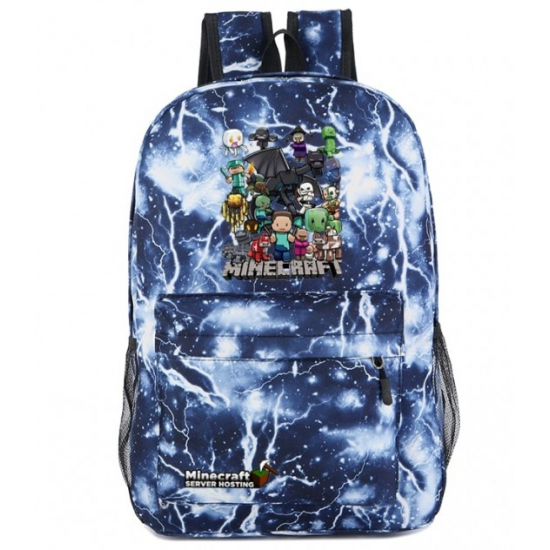 Minecraft All Charaters Rucksack Backpack Schoolbag - Blue Thunder Minecraft All Charaters Rucksack Backpack Schoolbag - Blue Thunder
