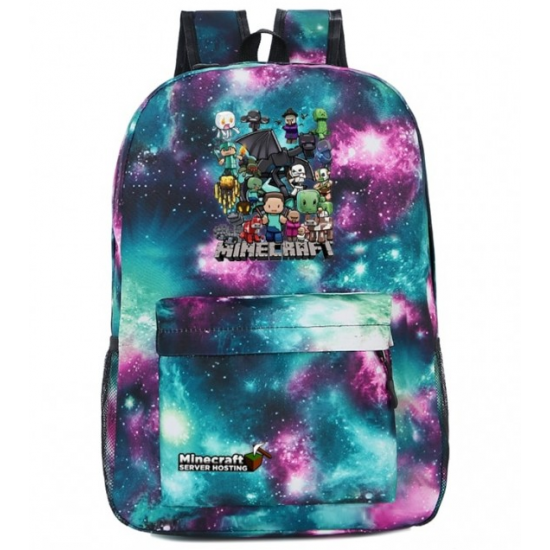 Minecraft All Charaters Rucksack Backpack Schoolbag - Galaxy