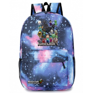 Minecraft All Charaters Rucksack Backpack Schoolbag - Galaxy