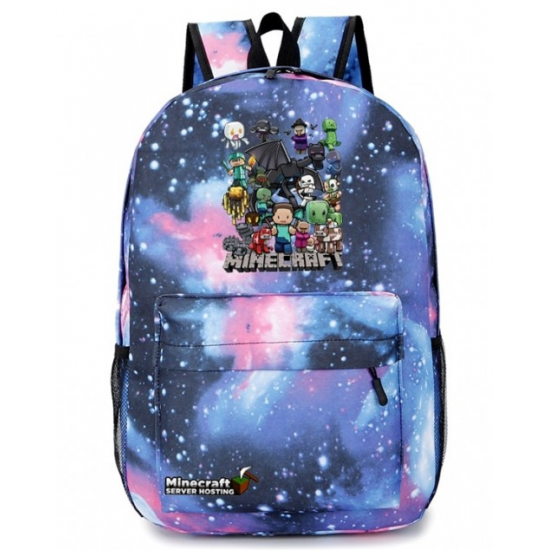Minecraft All Charaters Rucksack Backpack Schoolbag - Galaxy
