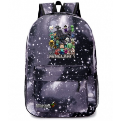 Minecraft All Charaters Rucksack Backpack Schoolbag - Black
