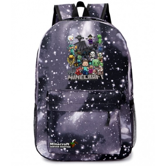 Minecraft All Charaters Rucksack Backpack Schoolbag - Black Minecraft All Charaters Rucksack Backpack Schoolbag - Black