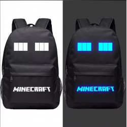 Minecraft Glow in the Dark Rucksack Backpack Schoolbag - Black