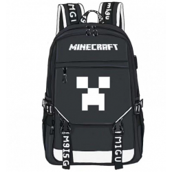 Minecraft Glow in the Dark Rucksack Backpack Schoolbag - Black