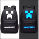 Minecraft Glow in the Dark Rucksack Backpack Schoolbag - Black