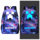 Minecraft Glow in the Dark Rucksack Backpack Schoolbag - Galaxy