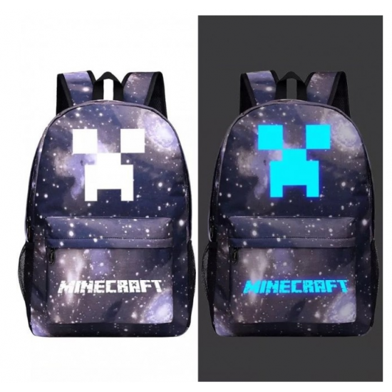 Minecraft Glow in the Dark Rucksack Backpack Schoolbag - Galaxy Minecraft Glow in the Dark Rucksack Backpack Schoolbag - Galaxy