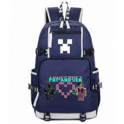 Minecraft Pat and Jen Rucksack Backpack Schoolbag - Blue