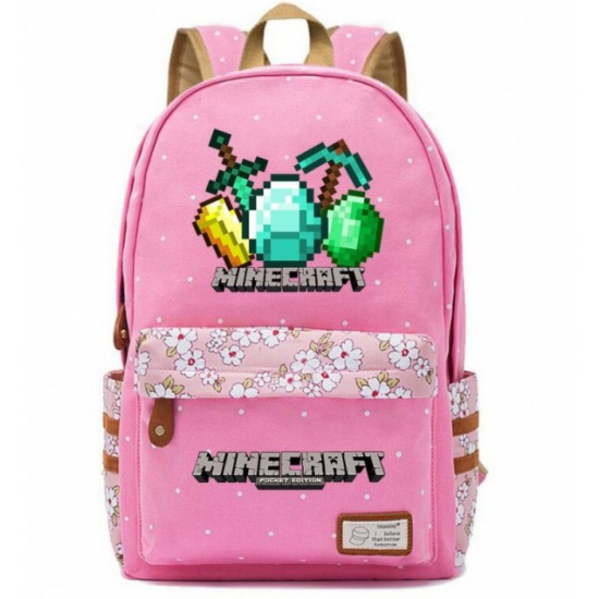 Minecraft Rucksack Backpack Schoolbag - Pink