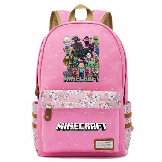 Minecraft Rucksack Backpack Schoolbag - Pink
