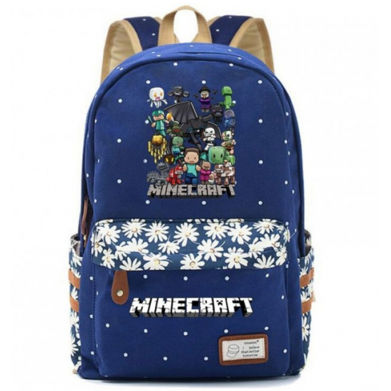 Minecraft Rucksack Backpack Schoolbag - Navy Blue Minecraft Rucksack Backpack Schoolbag - Navy Blue