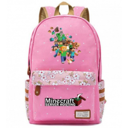 Minecraft Rucksack Backpack Schoolbag - Pink