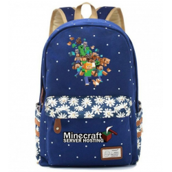 Minecraft Rucksack Backpack Schoolbag - Navy Blue