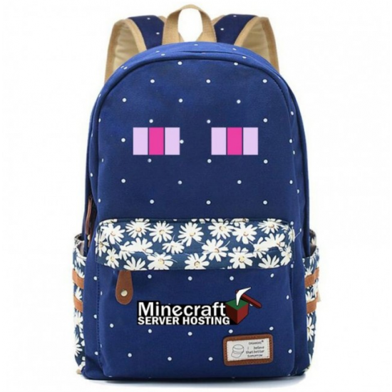 Minecraft Rucksack Backpack Schoolbag - Navy Blue