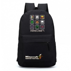 Minecraft Rucksack Backpack Schoolbag - Black