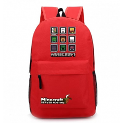 Minecraft Rucksack Backpack Schoolbag - Red