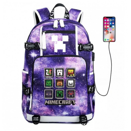 Minecraft Rucksack Backpack Schoolbag - Galaxy