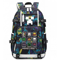 Minecraft Rucksack Backpack Schoolbag - Purple